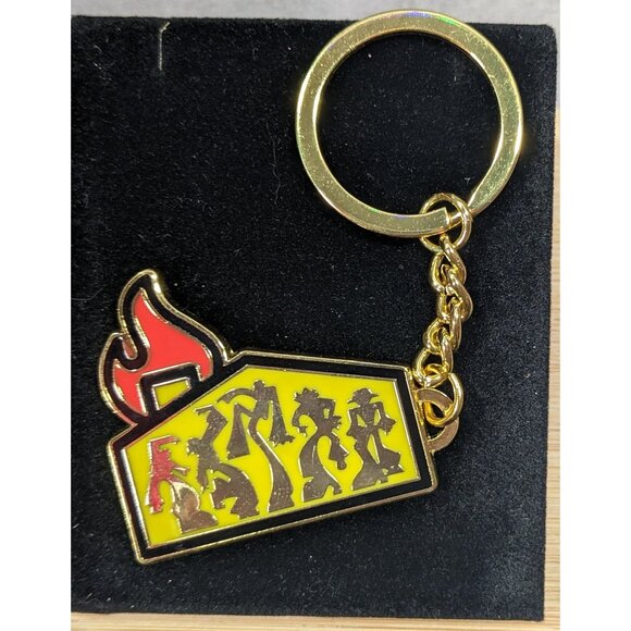 Insomniac House Party Yellow And Gold Tone Keychain - Picture 4 of 4